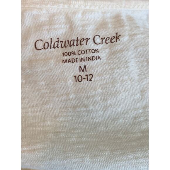 Coldwater Creek white purple sequin stripe sleeveless top size Medium - Picture 3 of 5